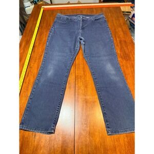 Talbots Heritage Straight Leg Jeans Womens 16P Blue Stretch Denim Minimalist